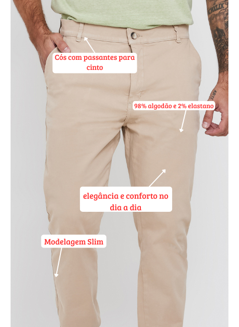 Calça Social Slim Jose DOCT - Estilo e Conforto para o Escritório